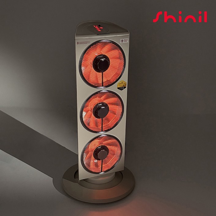 25년형 최신형 신일 전기히터 3구 전기난로 하이라이트 업소용 가정용 전기난로, 아이보리