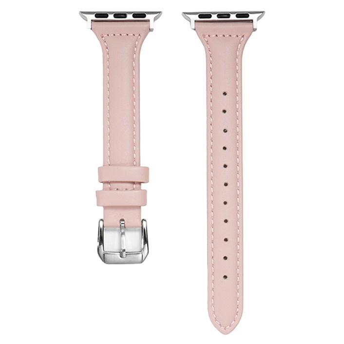 사라밴드 애플워치 호환 데일리 레더 스트랩, 핑크, 1개