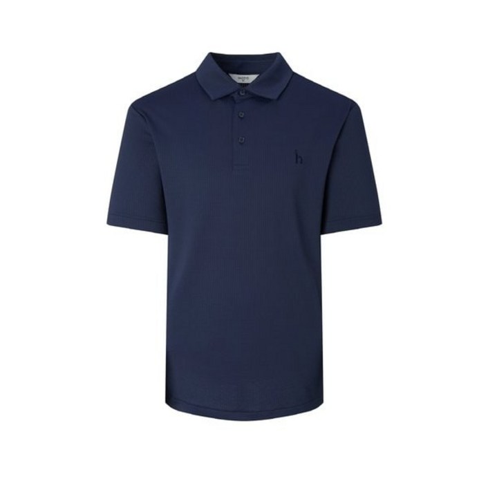 헤지스 25FW 네이비 패턴 반팔 카라 티셔츠 (HZTS5F405N2) 175073