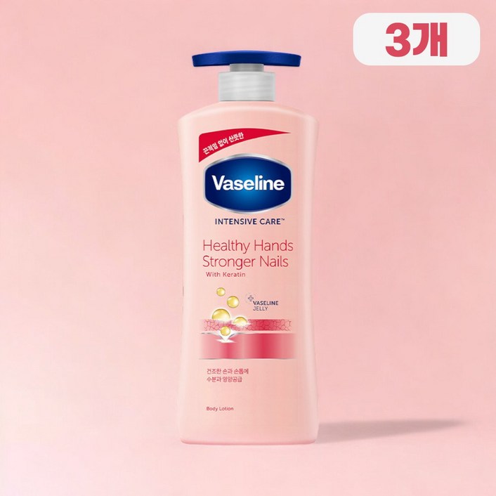 바세린 인텐시브 케어 헬씨 핸드 앤 스트롱거 네일 로션, 600ml, 3개 바세린 인텐시브 케어 헬씨 핸드 앤 스트롱거 네일 로션, 600ml, 3개