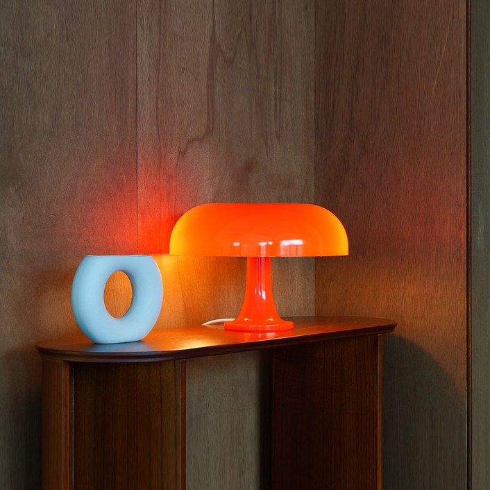 사는잼 LED 미드센추리 모던 머쉬룸 오렌지 무드등