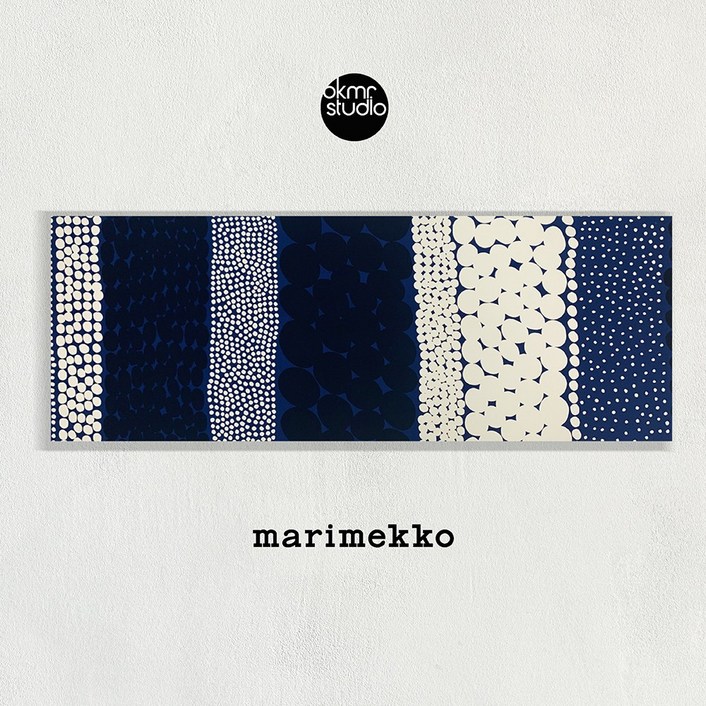 마리메꼬 네이비 주르모 멀티도트 추상화 대형 패브릭액자, 네이비
