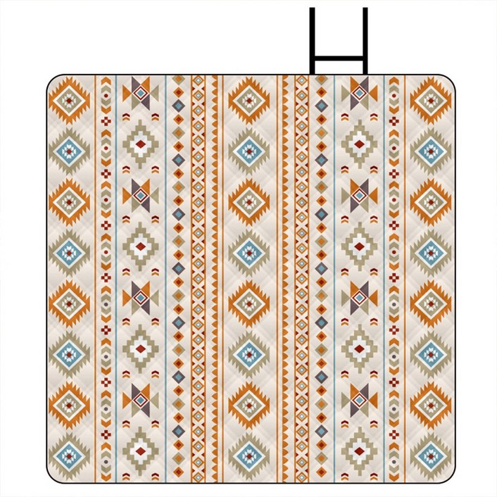 루본 감성 보헤미안 캠핑 방수매트 피크닉 방수돗자리 소형~대형, 보헤미안크림