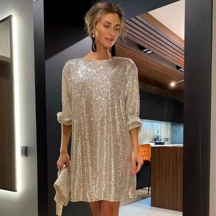 파티 패션 스팽글 비딩 원피스 스몰 드레스