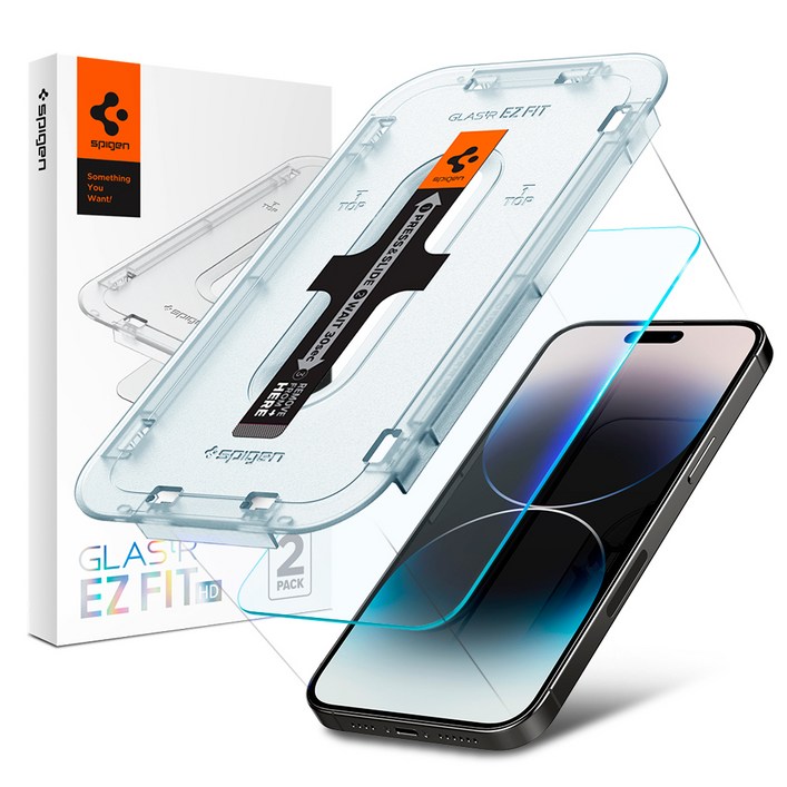 슈피겐 tR 이지핏 HD 강화유리 휴대폰 액정보호필름 2p + 이지 트레이 세트 AAGL05220, 1세트 - 쇼핑앤샵