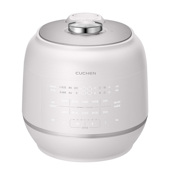 쿠첸 121 마스터 올스테인리스 IH 전기압력밥솥 10인용, CRTPBWP1010SR, Blossom White