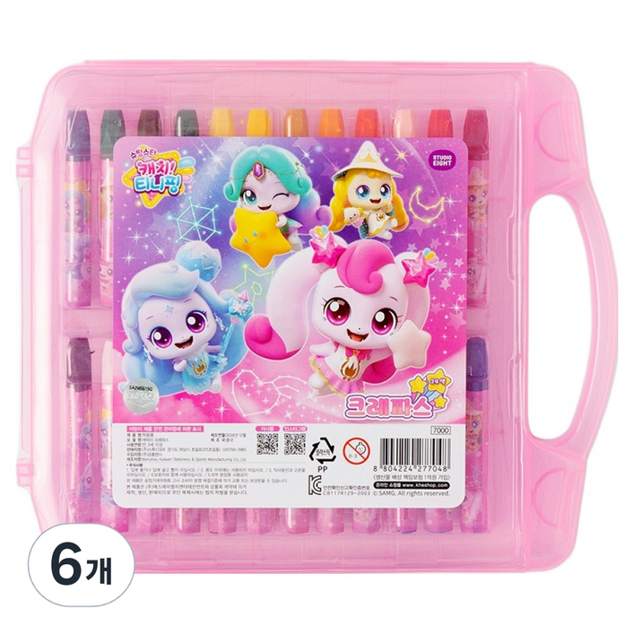 캐치티니핑 5 로열핑 크레파스, 24색, 6개