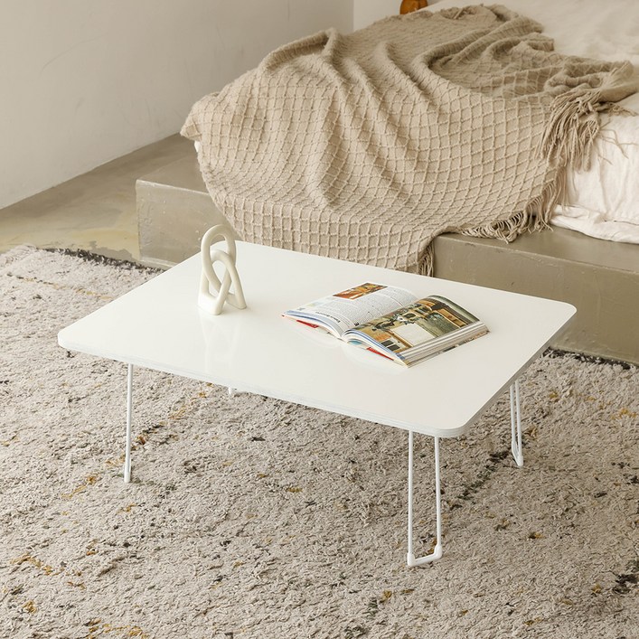 트리팜 LPM 심플 라운드 접이식테이블, 화이트