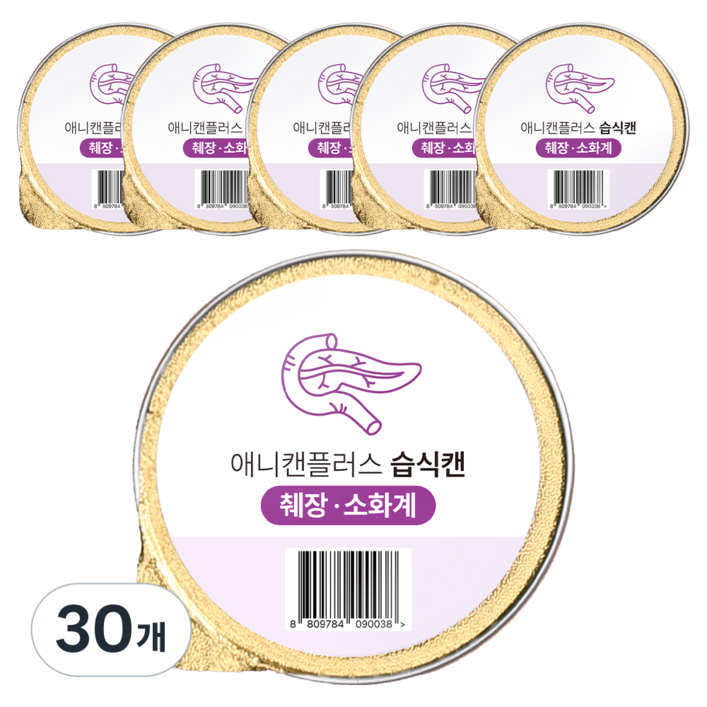 애니먼 반려동물 애니캔 플러스 췌장 습식사료, 30g, 30개