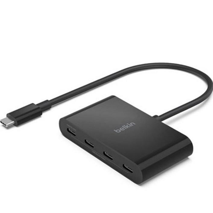 벨킨 4in1 USBC타입 멀티 허브 10Gbps AVC018btBK, 블랙, 1개