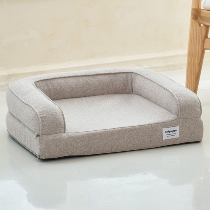 레드퍼피 베리즈 침대쿠션, 1개, 베이지