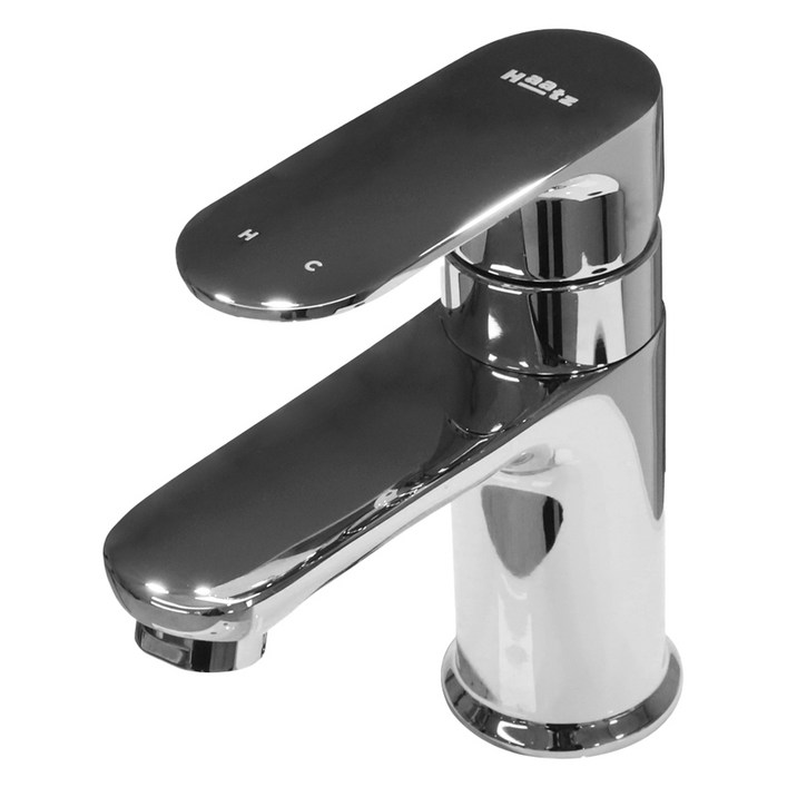 Haatz 모던 크롬 원홀 세면대 수전 SO340, 1개