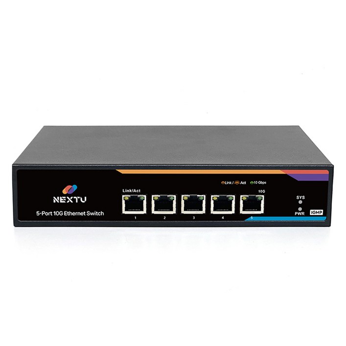 넥스트유 스허비 5포트 10G IGMP 인터넷 스위칭 허브
