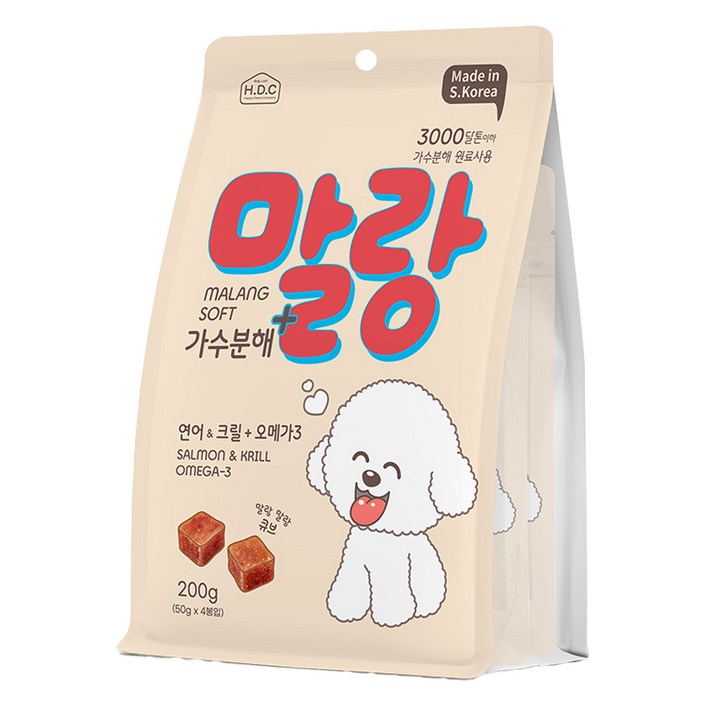 강아지 말랑소프트 가수분해 + 오메가3 간식 4p