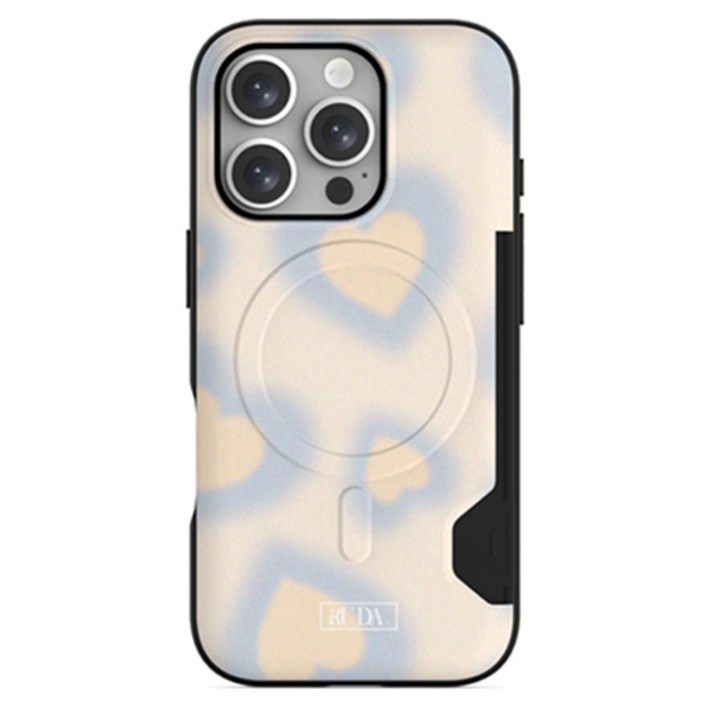 이루다 러블리무드 하트 맥세이프 투 카드 슬라이드 범퍼 휴대폰 케이스