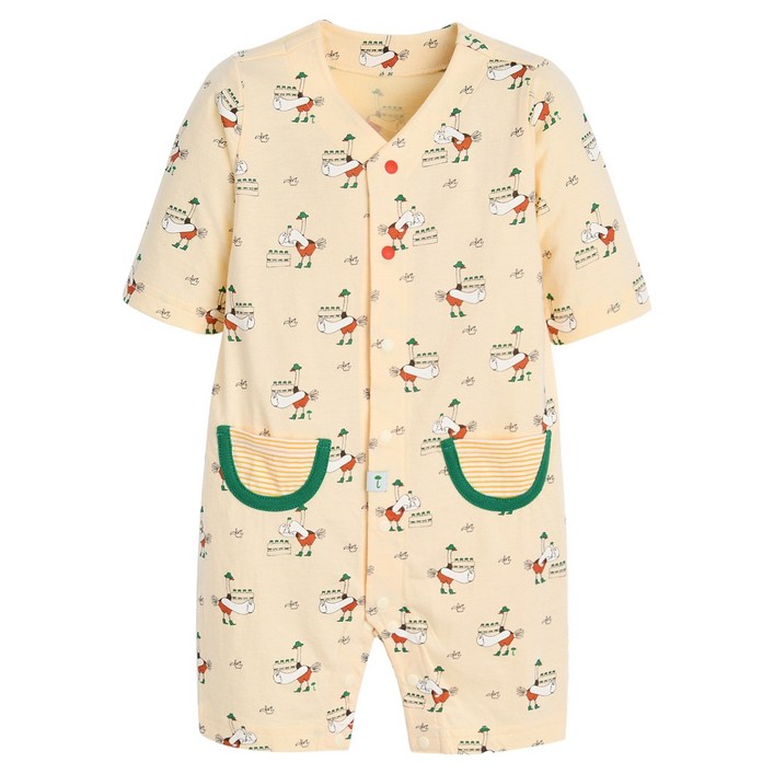 모이몰른 아동용 두디 모달 싱글 칠부 우주복 M242UUN25P