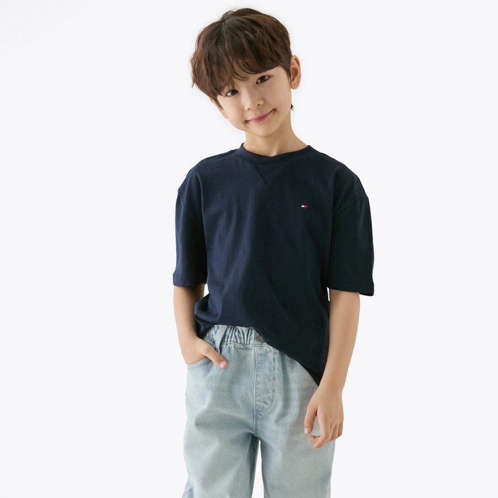 타미힐피거 아동용 에센셜 티셔츠 Dark Night Navy