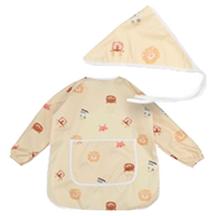 베베슈에뜨 아동용 패턴 긴팔 미술가운  두건 세트