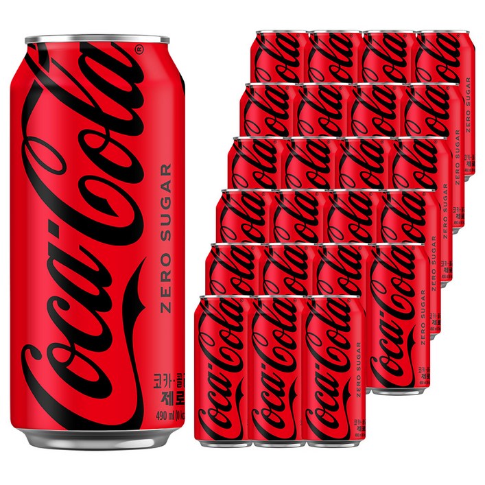 코카콜라 제로 캔, 490ml, 24개 코카콜라 제로 캔, 490ml, 24개