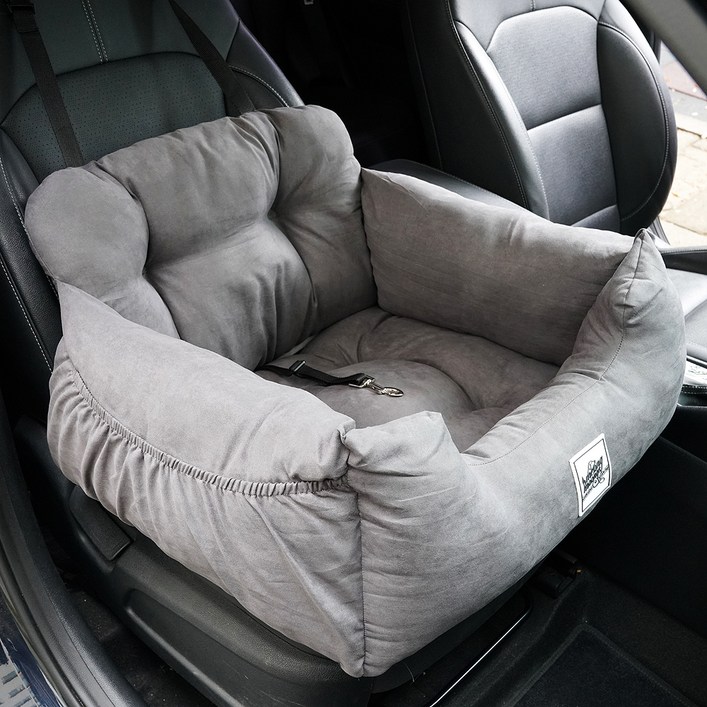 멍뭉스 쿠션형 애견 카시트, 차콜그레이, 1개