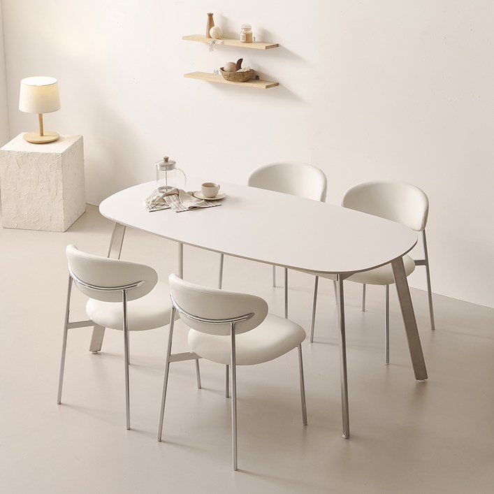 폴인퍼니 브린 포세린 세라믹 식탁 4인용 1400  의자4p 세트 방문설치