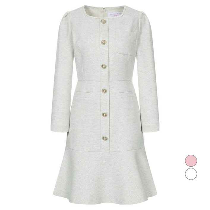 올리브데올리브 여성용 넥포인트 트위드 원피스