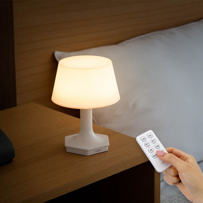 레토 무선 갓 LED 무드등 스탠드 LMLLS27R, 화이트 레토 무선 갓 LED 무드등 스탠드 LMLLS27R, 화이트