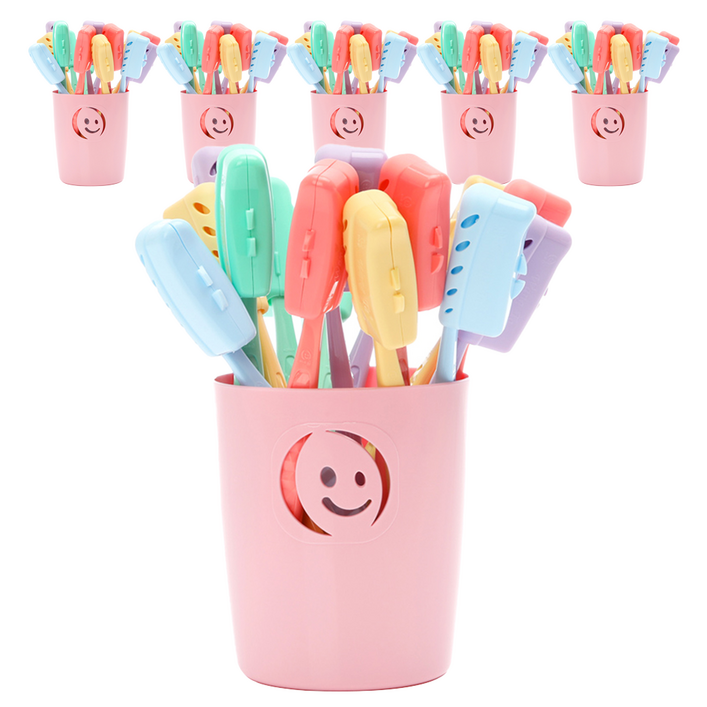 왕타 베이직 칫솔 10p 커버 10p 걸이 5p 바구니 랜덤 발송, 6세트 왕타 베이직 칫솔 10p 커버 10p 걸이 5p 바구니 랜덤 발송, 6세트