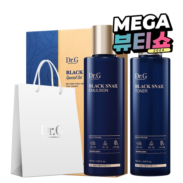 닥터지 블랙 스네일 토너 150ml 에멀전 150ml 스페셜 선물세트, 1세트