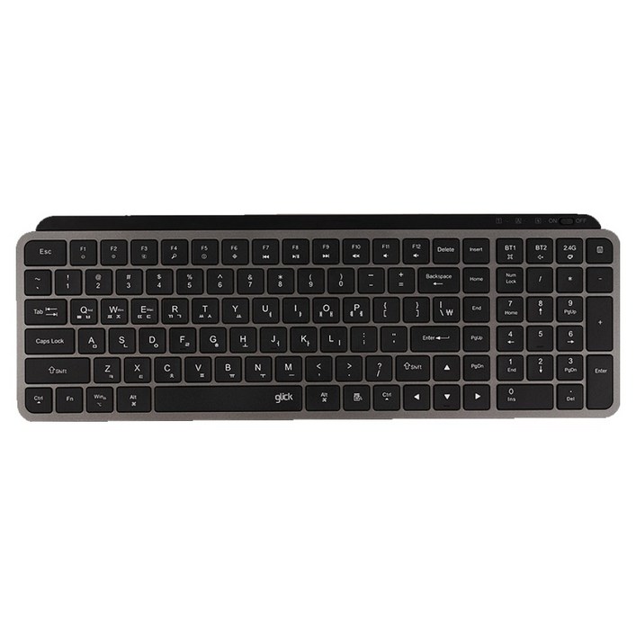 지클릭커 오피스프로 펜타 멀티페어링 저소음 블루투스 105키 무선 키보드