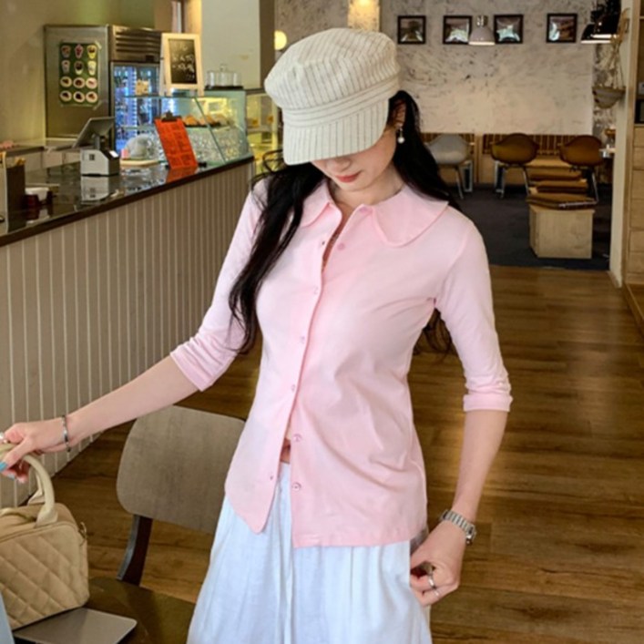 어썸풀 여성용 드미트론 카라 7부 가디건 A26SPC010526