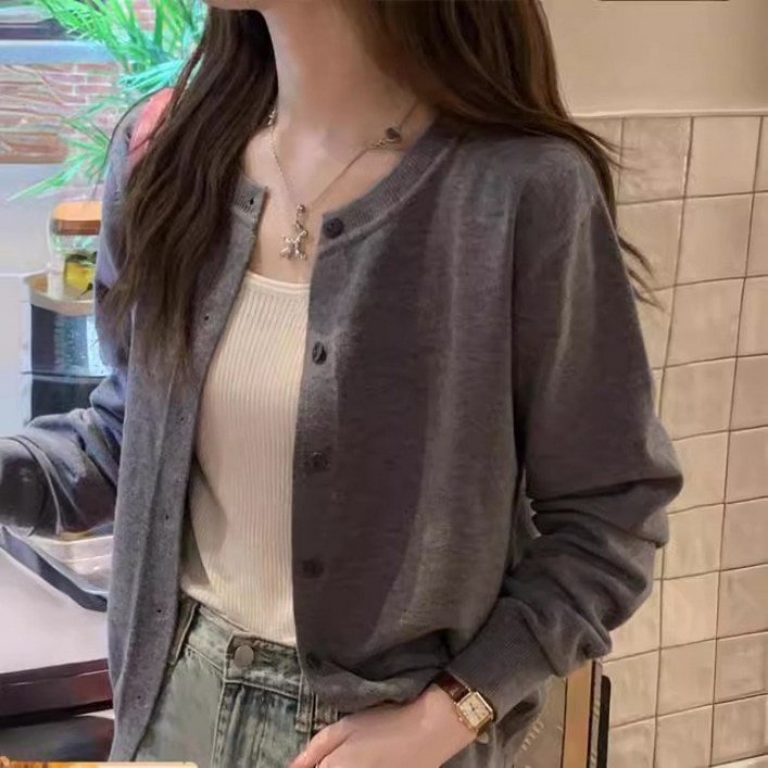 아이엠몽 여성용 프솔 베이직 캐주얼 니트 가디건