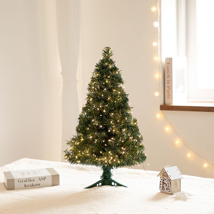 플라워트리 크리스마스 미니트리 PVC, 단일색상