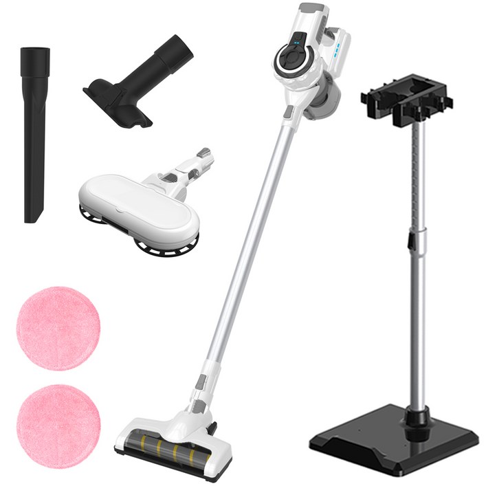 다온 파워풀 K9 무선청소기 + 물걸레청소기 + 거치대 + 브러쉬2종, 화이트, 파워풀 K9
