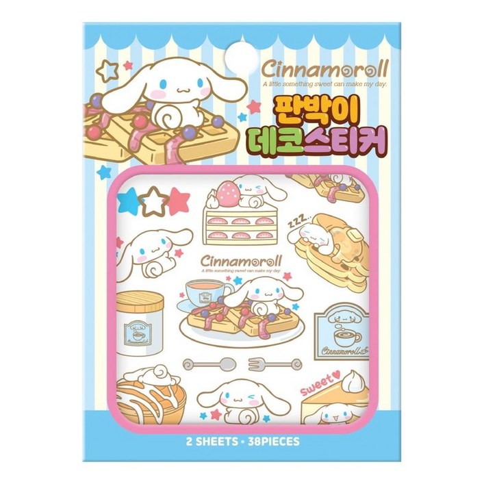 산리오 캐릭터즈 시나모롤 판박이 데코스티커