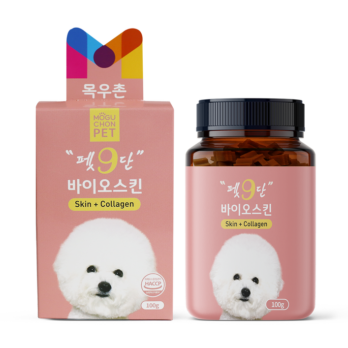목우촌 펫9단 강아지 피부 털 피모 영양제 100g