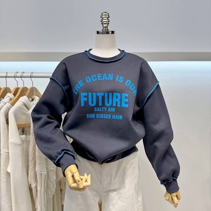 AK플라자 에잇컨셉 퓨처 랍빠 기모 맨투맨 C25L4FTS089