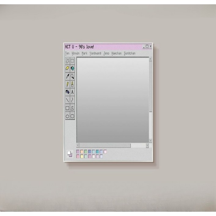 윈도우 그림판 벽거울 감성 아크릴 피팅 거울 포토존 카페 레트로 인테리어 소품 거실 침실