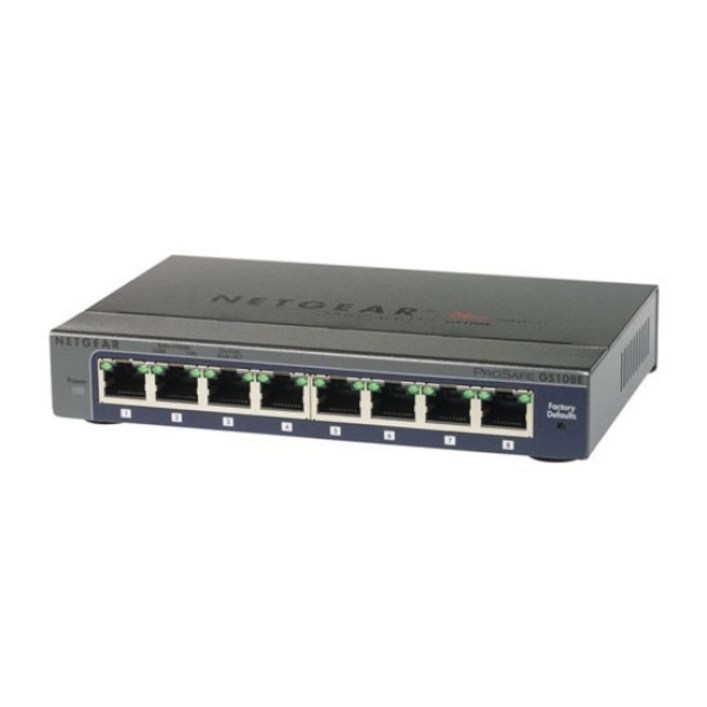 NETGEAR 넷기어 GS108E 기가 8포트 관리형 스위칭허브, 단일상품, 1개