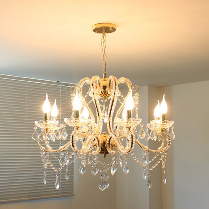 데코하우스 인기 샹들리에 모음전 국내 완조립상품 당일발송 주방등 식탁등 안방등 거실등 인테리어 조명등, 04에슐리골드8등골드