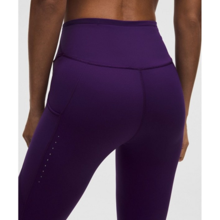 룰루레몬 패스트앤프리 하이라이즈 타이츠 25인치 with 5포켓 러닝 필라테스 퍼플 레깅스