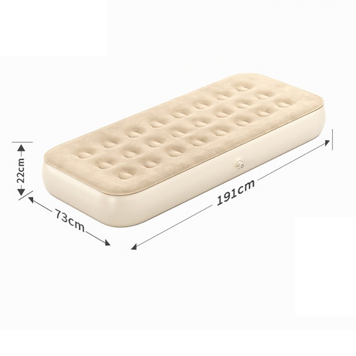 Lovfir 가벼운 초경량 캠핑 침대 실내용 공기 침대, 베이지