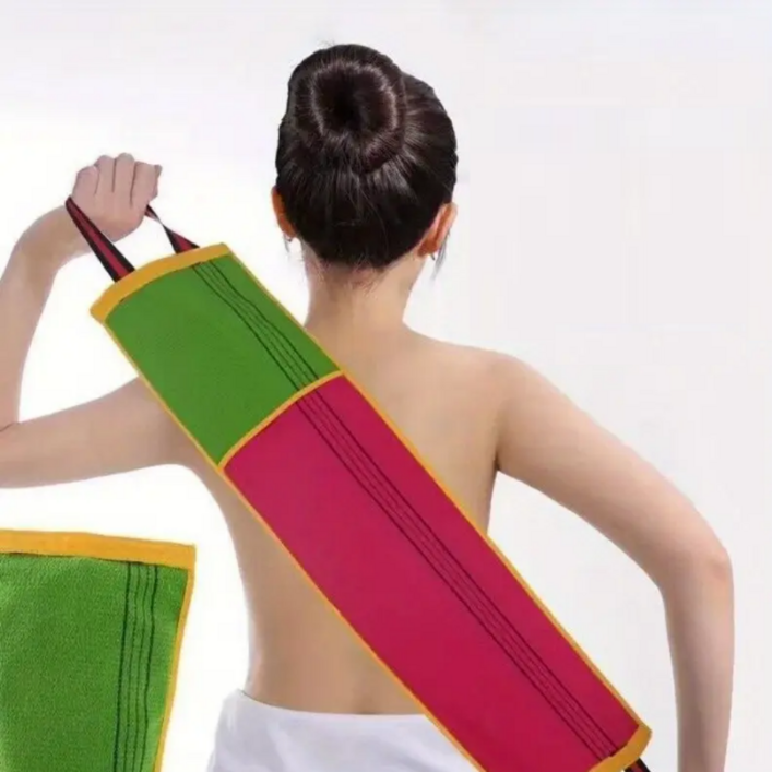 론조모니 손잡이 셀프 저자극 등밀이 때타월 목욕타월