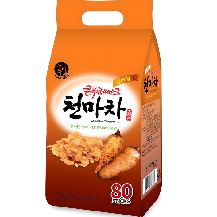 우리차 실속형 콘푸레이크 천마차, 18g, 80개입, 1개 우리차 실속형 콘푸레이크 천마차, 18g, 80개입, 1개