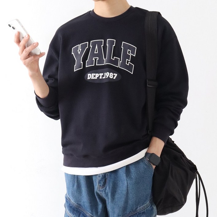 기모선택 와이엘 프린팅 오버핏 맨투맨 ZZBMT028