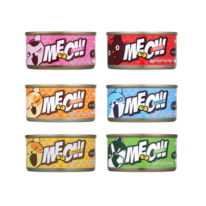 미아오캔 고양이간식 6종 콤보 24개입, 24개