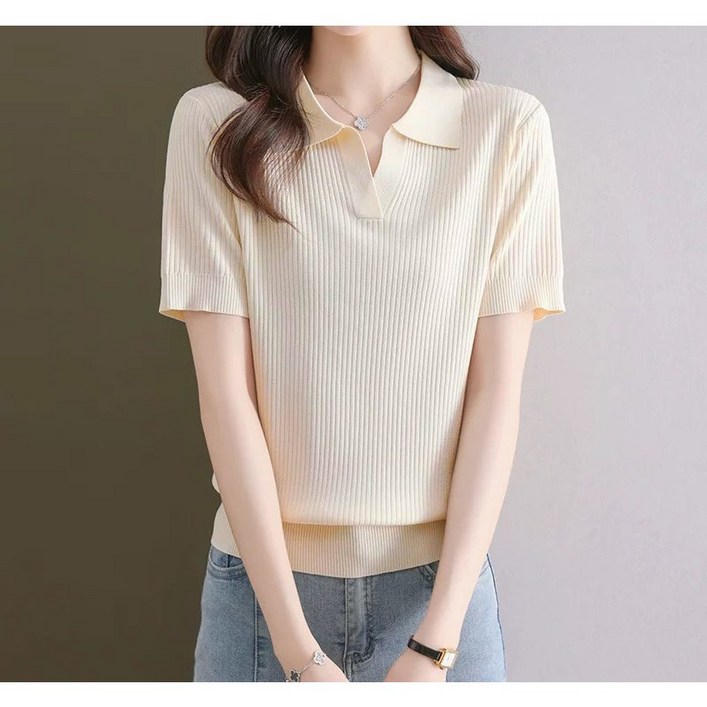 여성 스판니트 카라니트 R577P