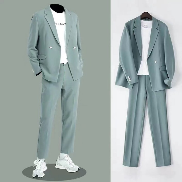 휠렉스 남성 하객룩 캐주얼 정장 상하세트 Y1239