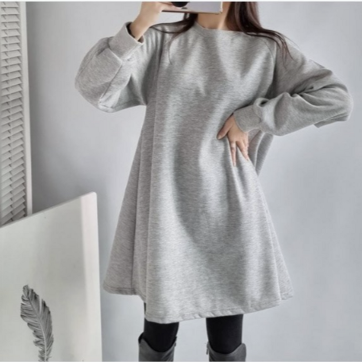 쌍문동잡화점 빅사이즈 오버핏 여성 도톰 기모 원피스