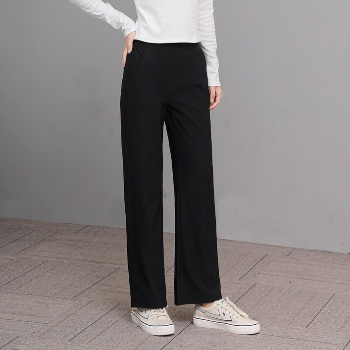 에이플심플 겨울 기모바지 블랙